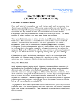 How to Shock the Pool (Chlorinate to Breakpoint)