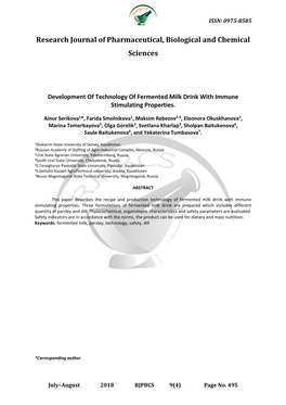 Research Journal of Pharmaceutical, Biological and Chemical Sciences 2016; 7(5):2530- 2537