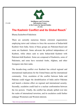 The Kashmir Conflict and Its Global Reach1