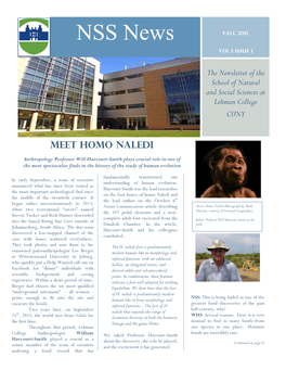 NSS News Fall 2015 VOL I Issue 1