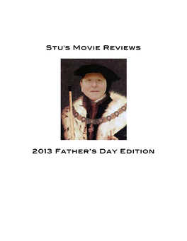 Stu's Movie Reviews 2013 Father's Day Edition