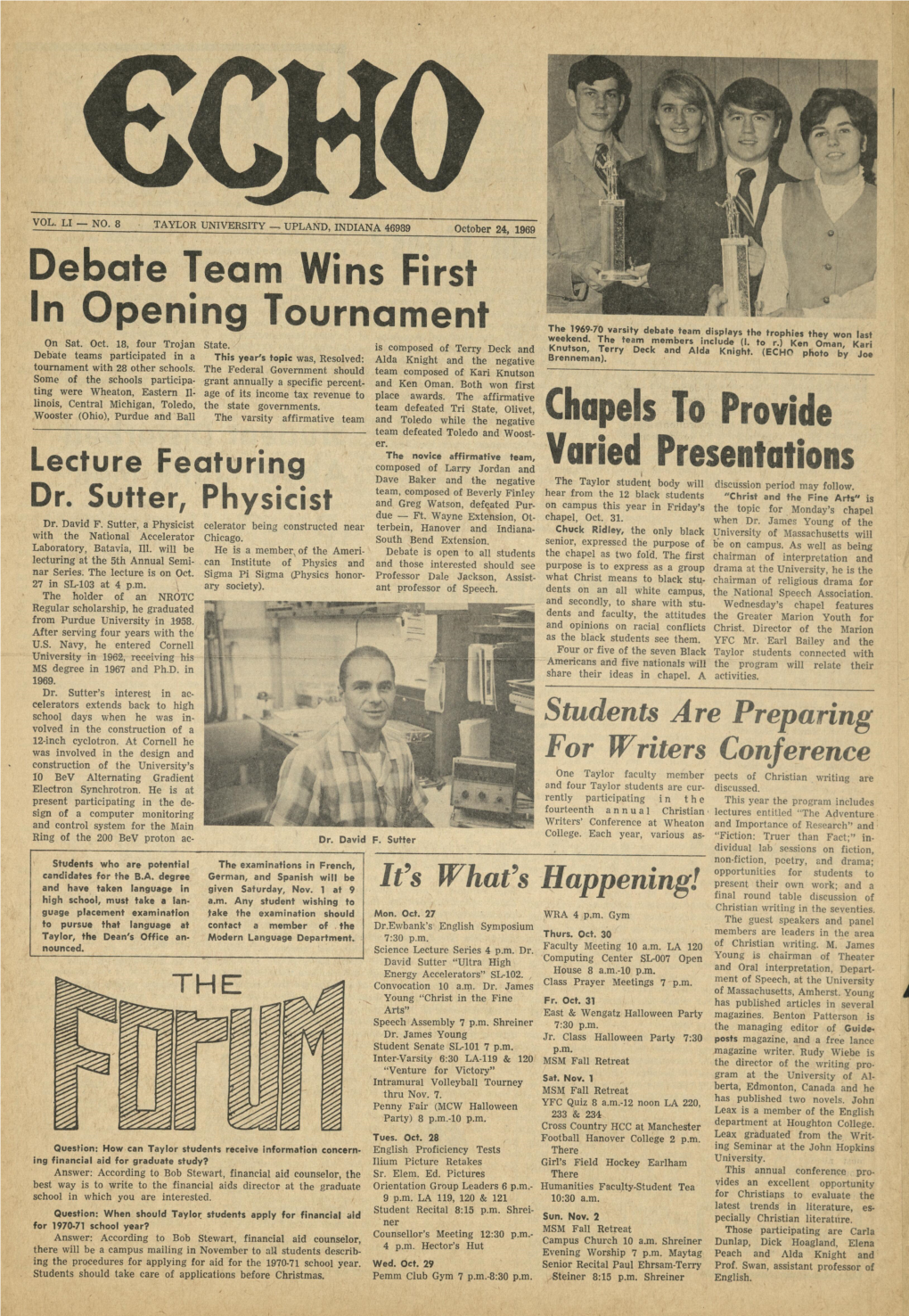 The Echo: October 24, 1969