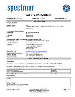 Safety Data Sheet