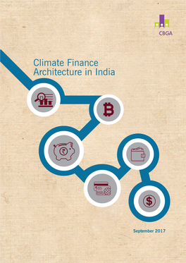 Climate Finance Architecture in India