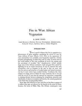 Fire in West African Vegetation, by R