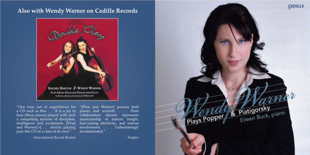 Also with Wendy Warner on Cedille Records