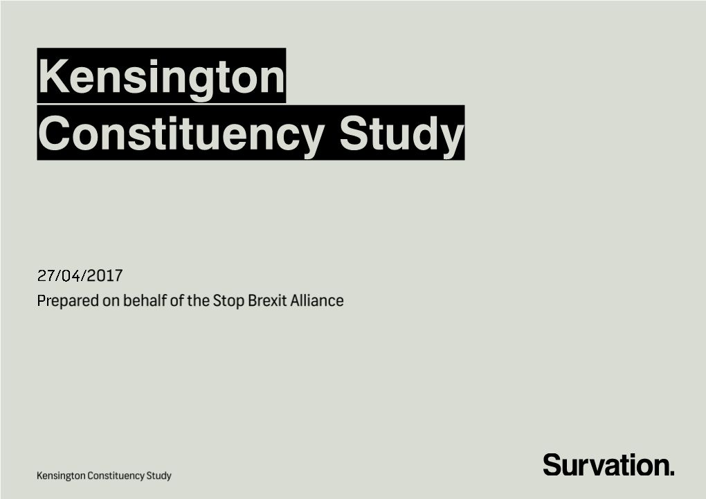 Kensington Constituency Study