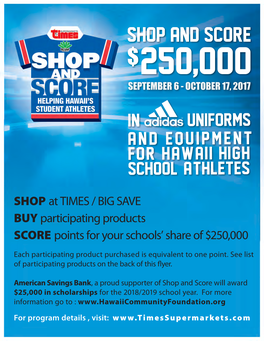 Shop and Score Flyer Generic