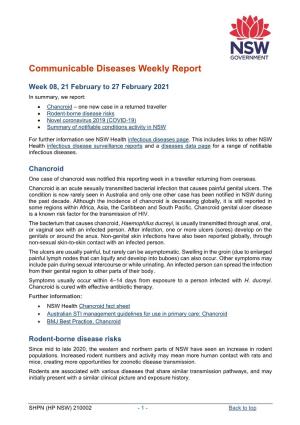 Communicable Diseases Weekly Report