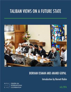 Taliban Views on a Future State