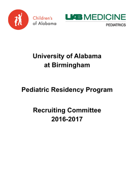 University of Alabama at Birmingham Pediatric Residency Program