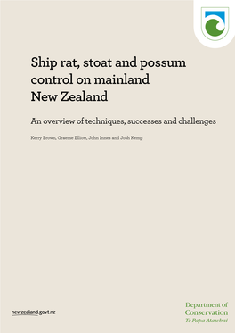Ship Rat, Stoat and Possum Control on Mainland New Zealand