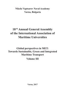 18-Th Annual General Assembly of the International Association of Maritime Universities