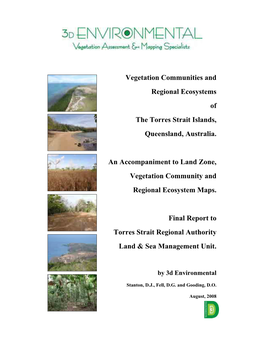 Vegetation Communities and Regional Ecosystems of the Torres Strait Islands, Queensland, Australia