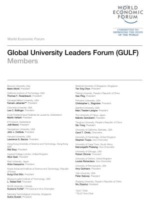 Global University Leaders Forum (GULF) Members