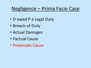 Proximate Cause Risks That Make Defendant Negligent Other Risks