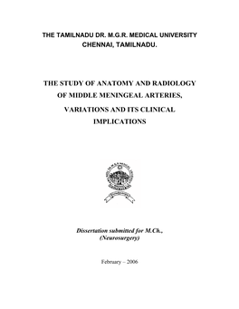 The Study of Anatomy and Radiology of Middle Meningeal Arteries