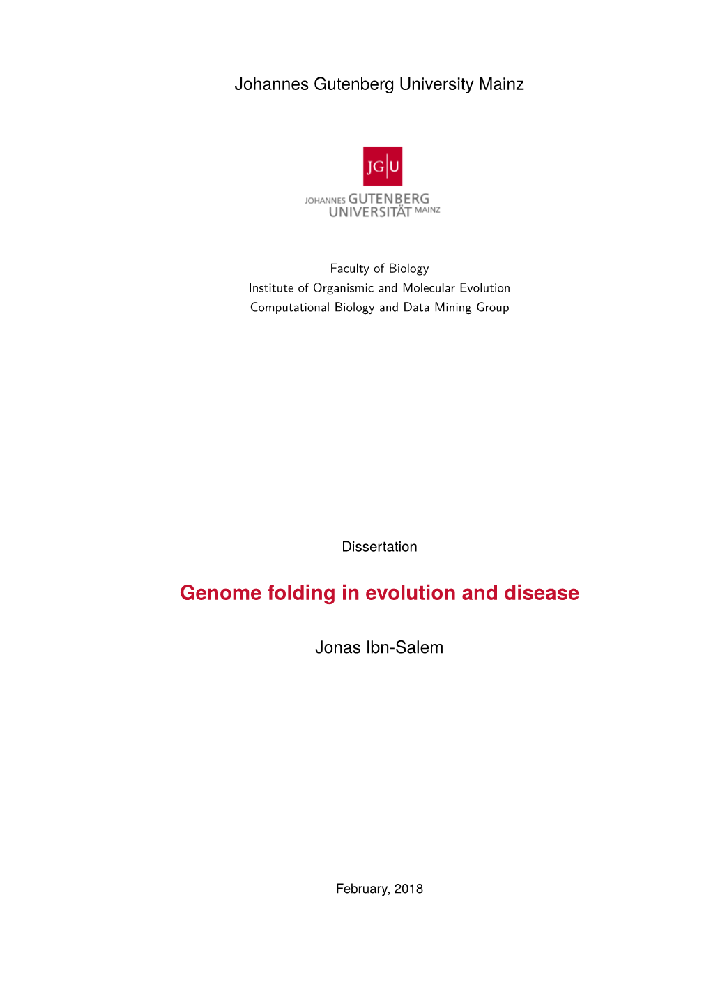 Genome Folding in Evolution and Disease