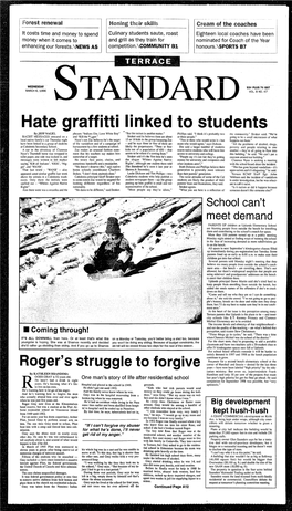 Hate Graffitti Linked to Students #. ~