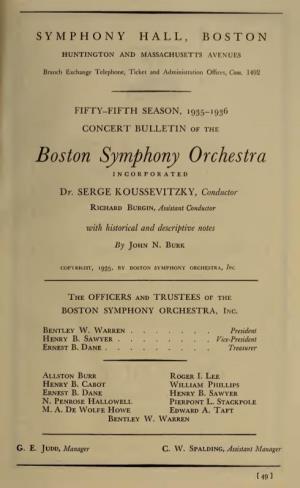 Boston Symphony Orchestra Concert Programs, Season