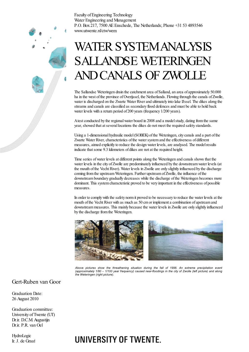 Water System Analysis Sallandse Weteringen and Canals of Zwolle