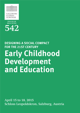 Early Childhood Development and Education