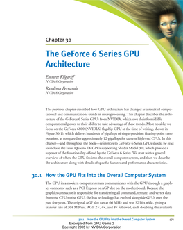 The Geforce 6 Series GPU Architecture