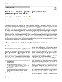 Pathologic and Molecular Aspects of Anaplasia in Circumscribed Gliomas and Glioneuronal Tumors