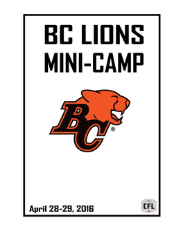 Bc Lions Mini-Camp Roster