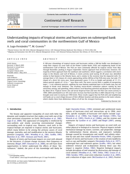 Understanding Impacts of Tropical Storms and Hurricanes on Submerged Bank Reefs and Coral Communities in the Northwestern Gulf of Mexico