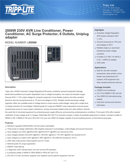 2000W 230V AVR Line Conditioner, Power Conditioner, AC Surge