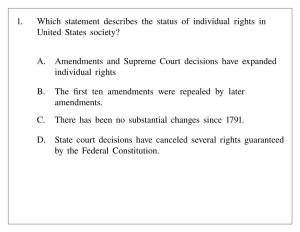 1. Which Statement Describes the Status of Individual Rights in United States Society?