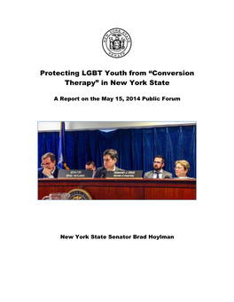 Conversion Therapy” in New York State