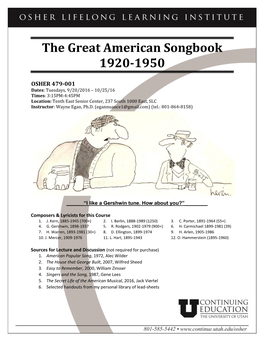 The Great American Songbook 1920-1950