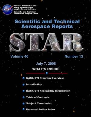 NASA Scientific and Technical Aerospace Reports