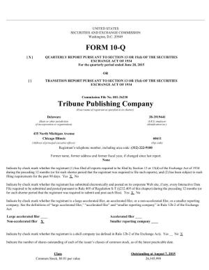 FORM 10-Q Tribune Publishing Company
