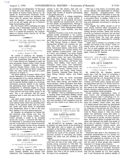 CONGRESSIONAL RECORD— Extensions of Remarks E1501 HON