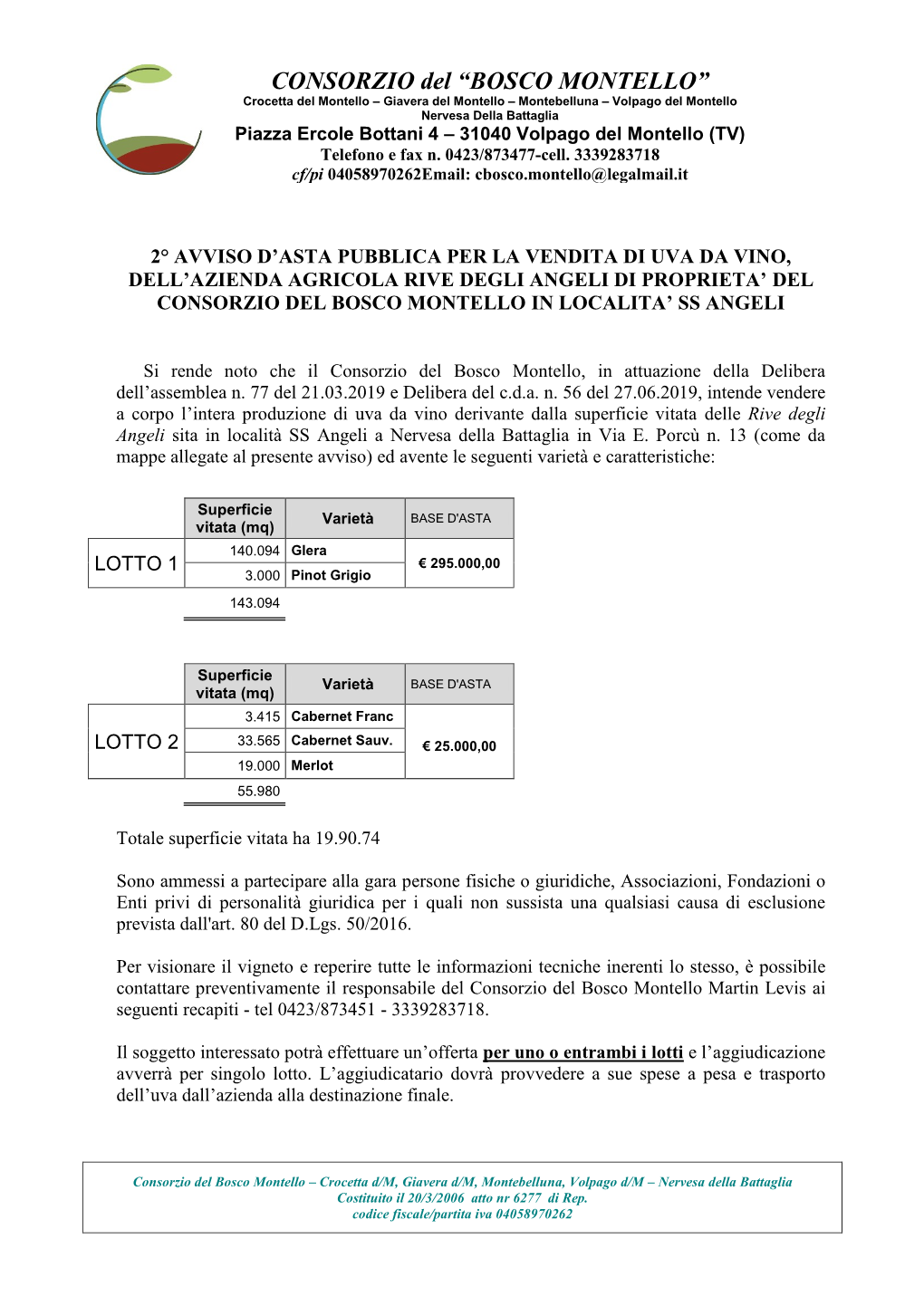 Consorzio Del Bosco Montello in Localita’ Ss Angeli