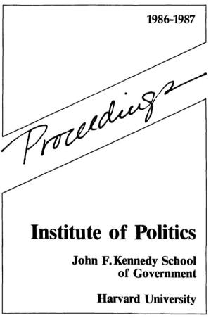 Institute of Politics John F.Kennedy School of Government