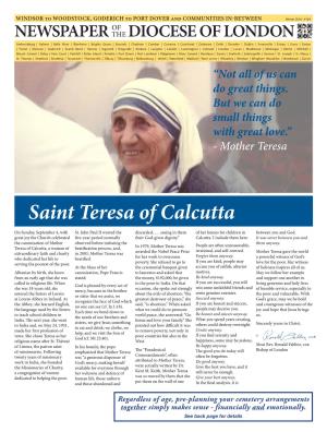 Winter: Saint Teresa of Calcutta