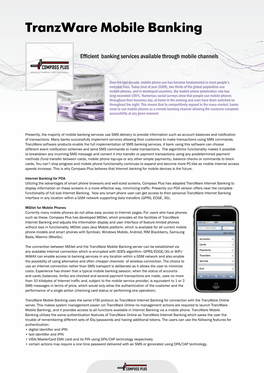 Tranzware Mobile Banking