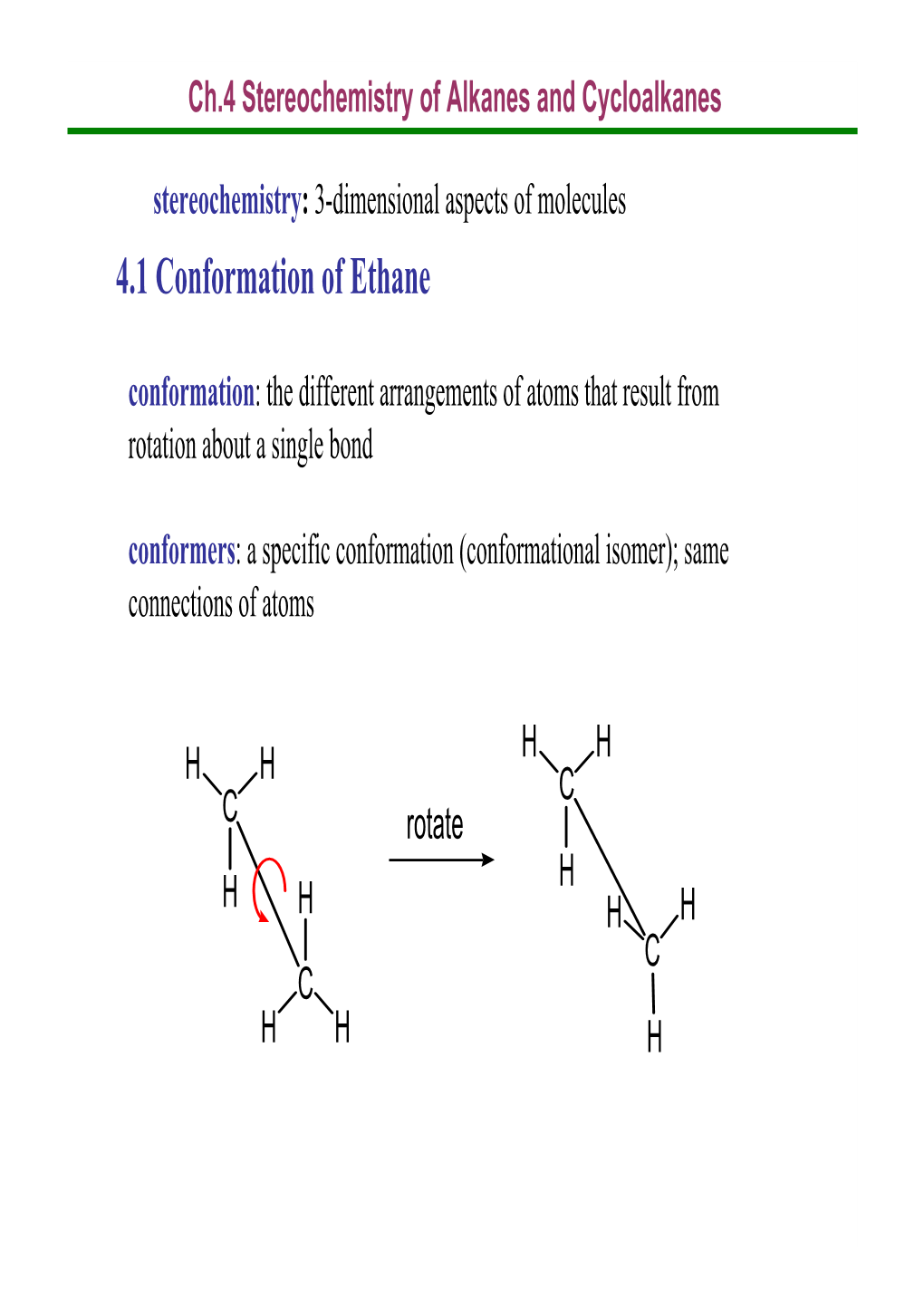 4.1 Conformation of Ethane