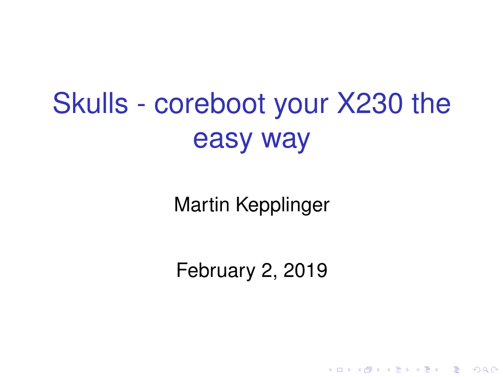 Skulls - Coreboot Your X230 the Easy Way