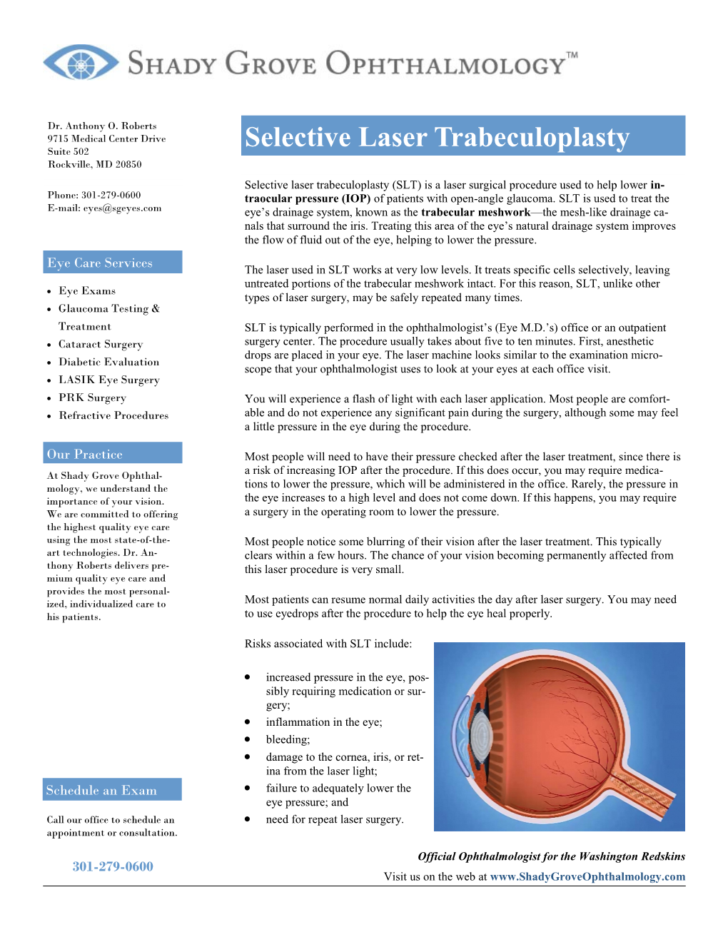 Glaucoma – SLT (Selective Laser Trabeculoplasty)