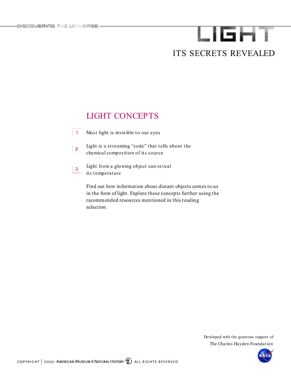 Its Secrets Revealed Light Concepts