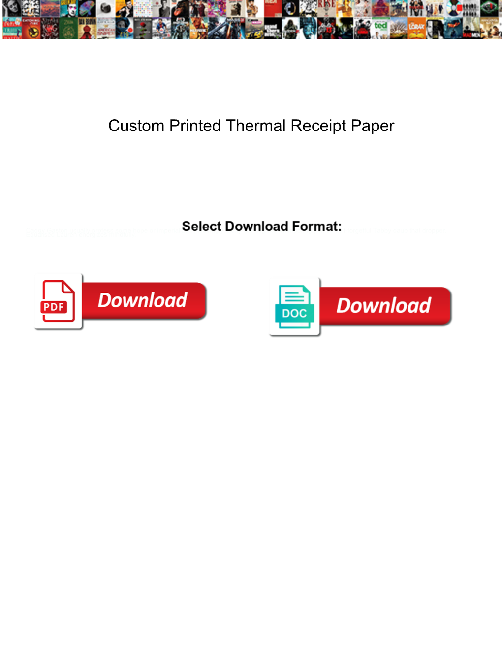 Custom Printed Thermal Receipt Paper