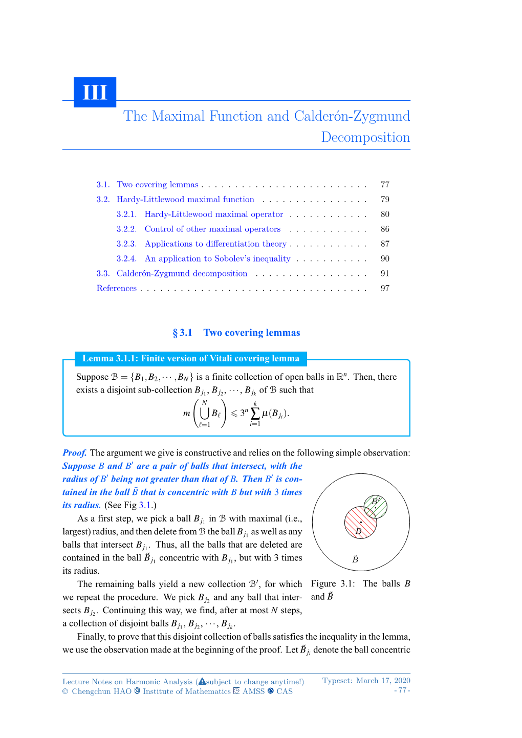 III the Maximal Function and Calderón-Zygmund Decomposition