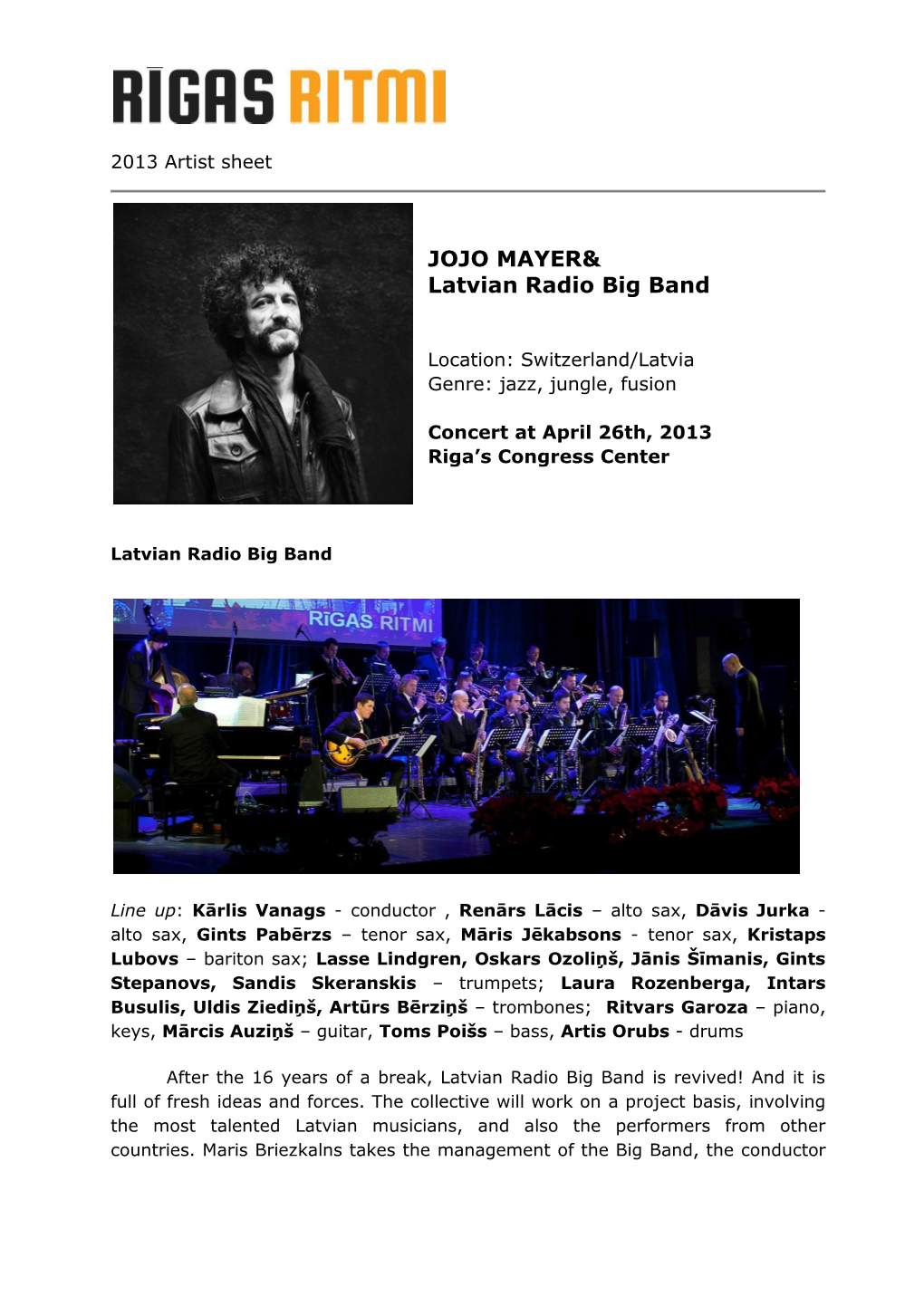 JOJO MAYER& Latvian Radio Big Band