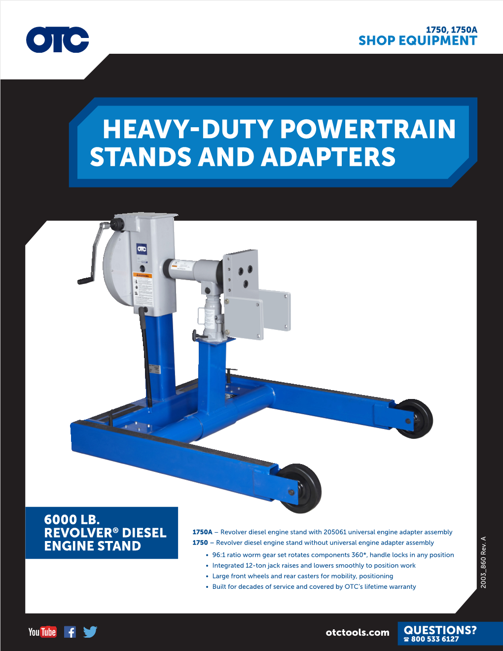 1759 1750A Engine Stand