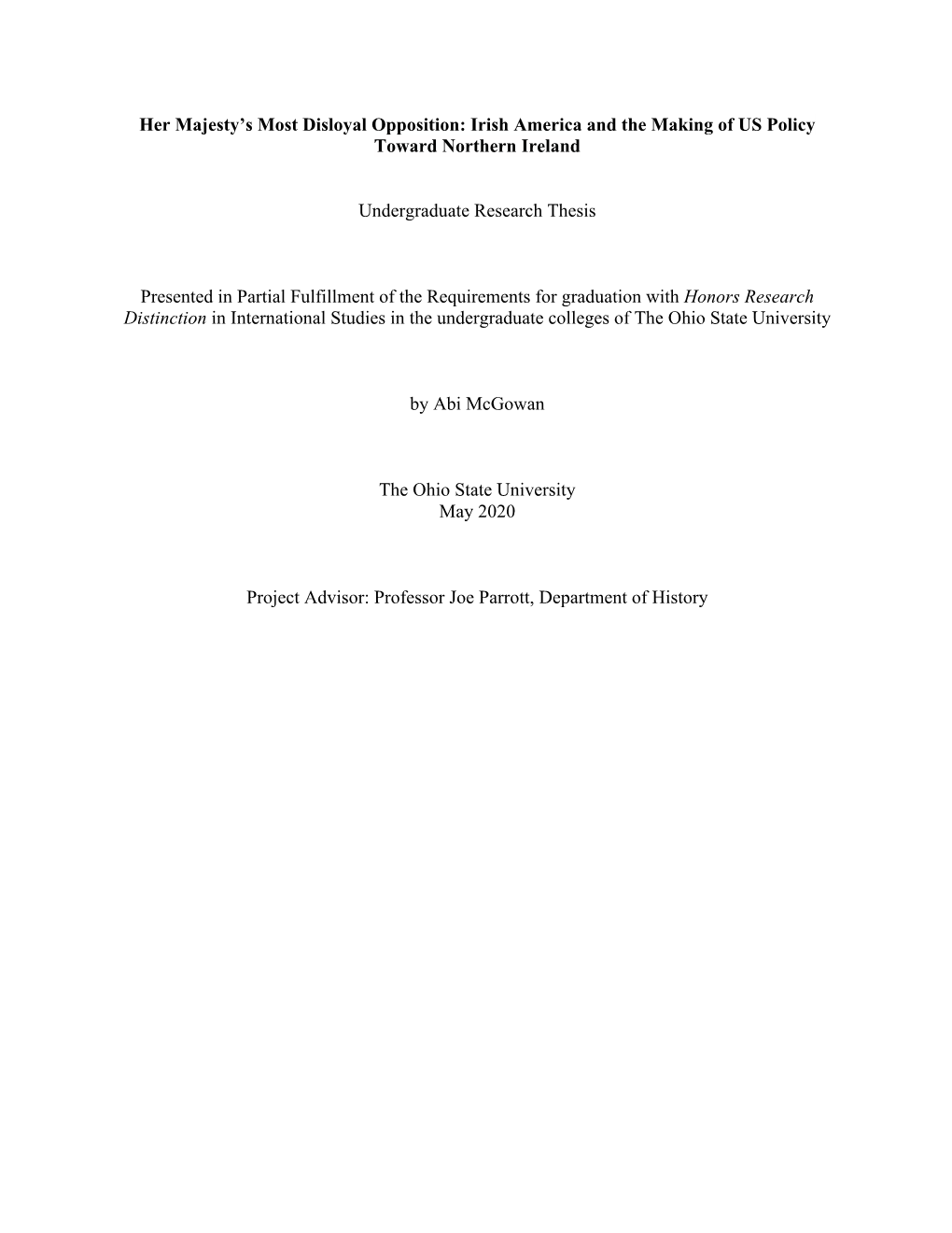 Irish America and the Making of US Policy Toward Northern Ireland